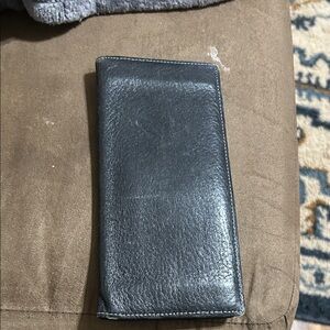 Kenzo Charcoal Leather Card Holder